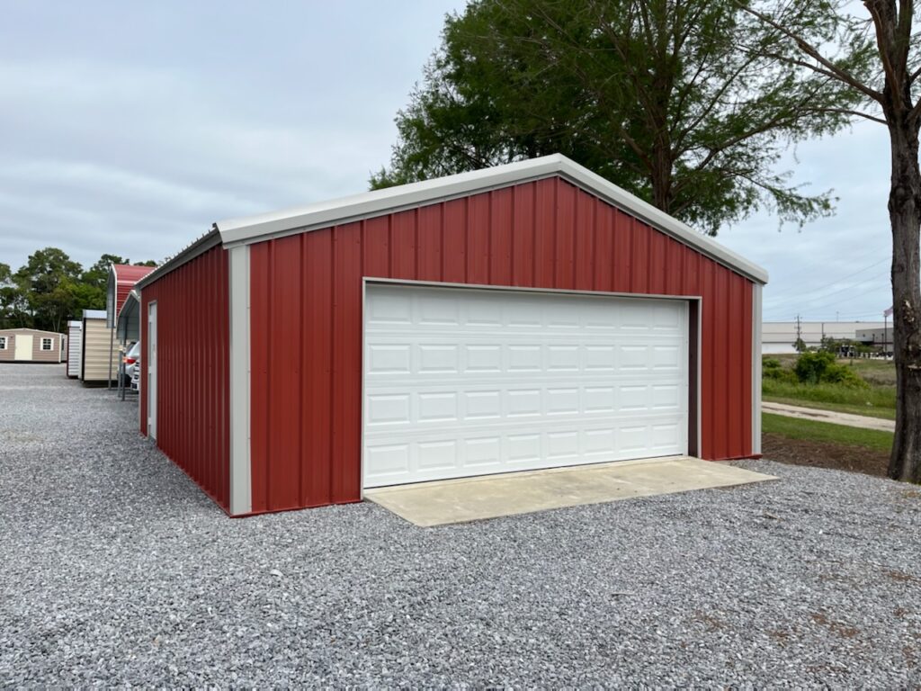 Steel Frame Garage on the Government Street lot at Southern Building Structre