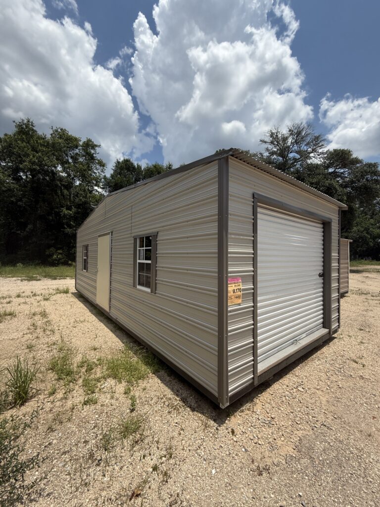 12X28 Shed with Ash Grey siding and Burnished Slate trim and a Standard roof