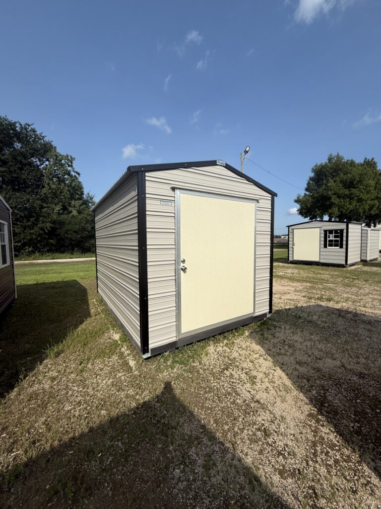 8X12 Shed with Ash Grey siding and Black trim and a Gable roof