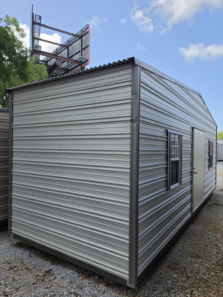 8X24 Shed with Ash Grey siding and Burnished Slate trim and a Standard roof