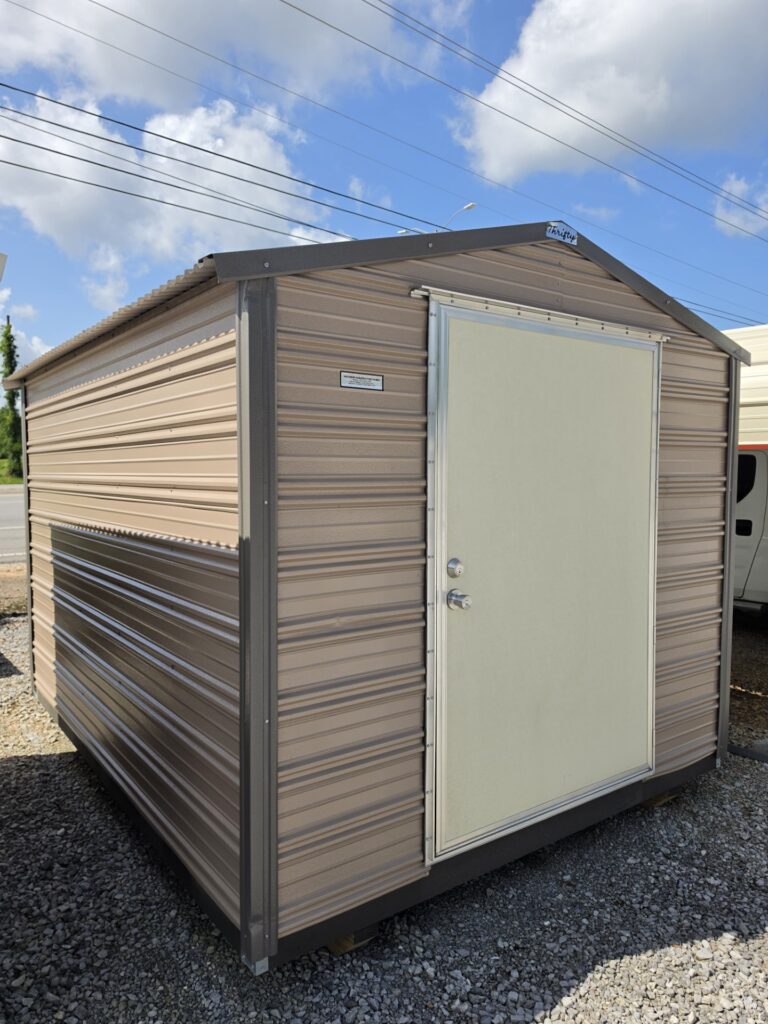 8X10 Shed with Oak siding and Burnished Slate trim and a Gable roof