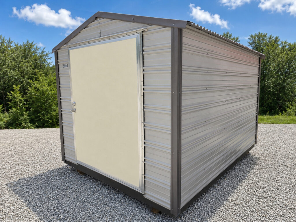 8X10 Shed with Ash Grey siding and Burnished Slate trim and a Gable roof