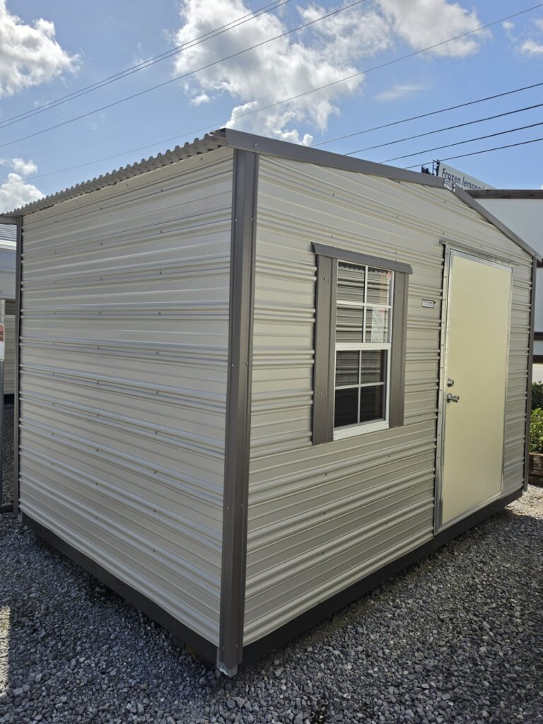 8X12 Shed with Ash Grey siding and Burnished Slate trim and a Standard roof