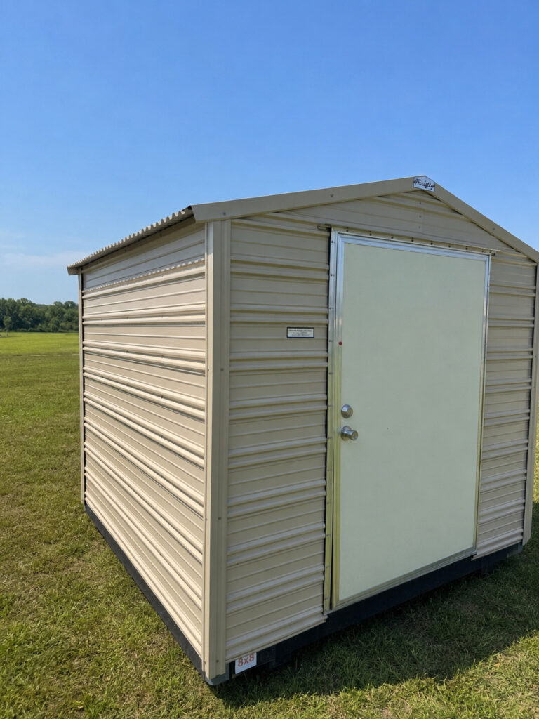 8X8 Shed with Beige siding and Beige trim and a Gable roof