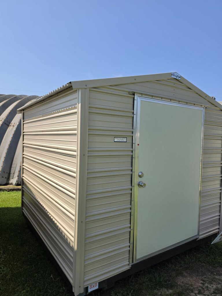8X8 Shed with Beige siding and Beige trim and a Gable roof