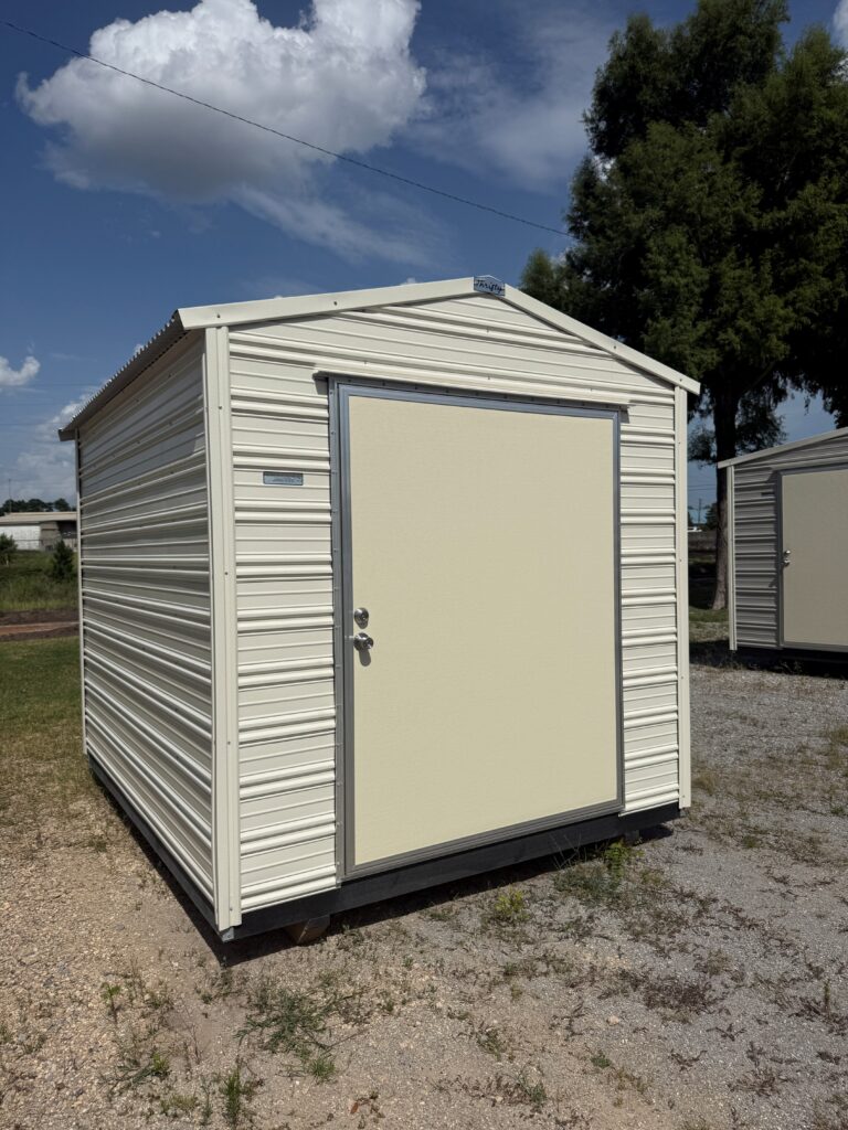 8X10 Shed with Colonial White siding and Colonial White trim and a Gable roof