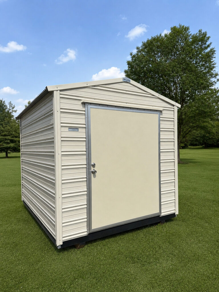 8X10 Shed with Colonial White siding and Colonial White trim and a Gable roof