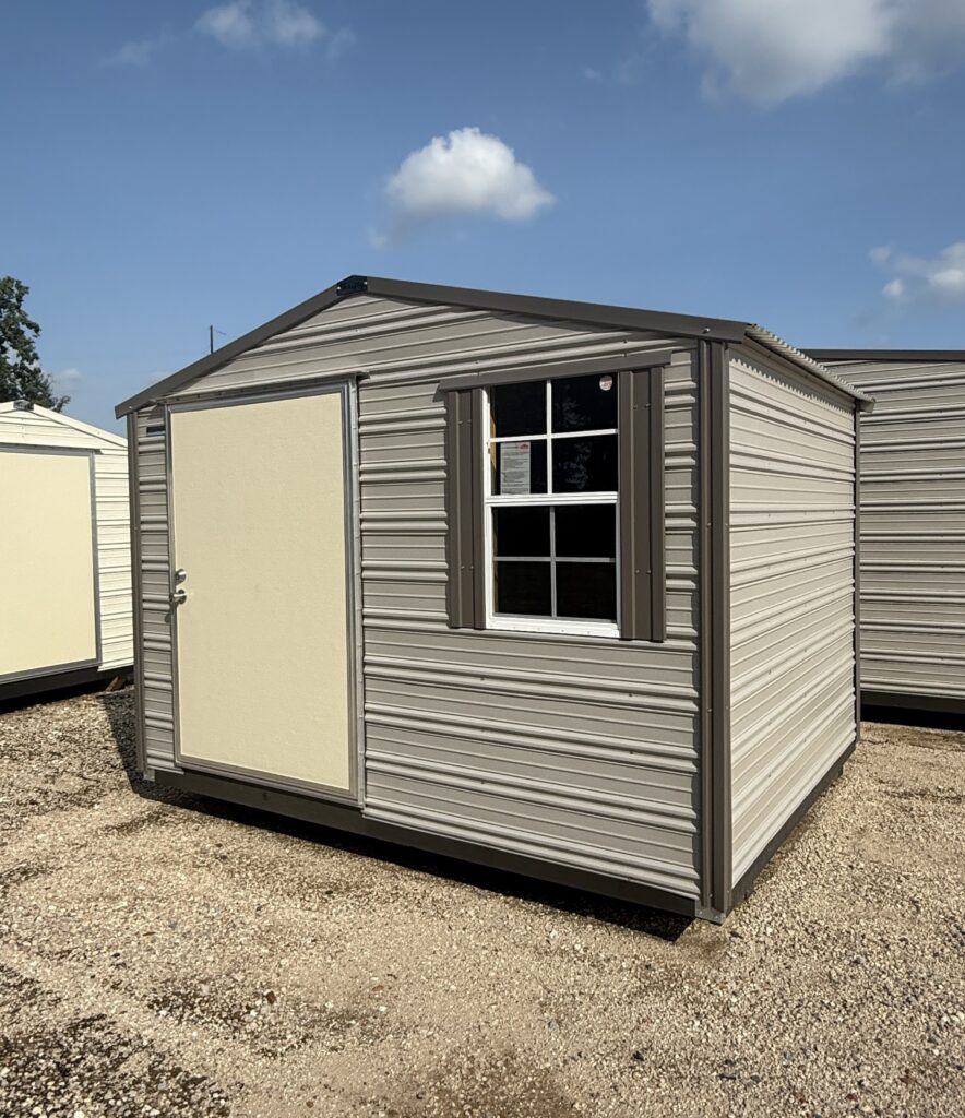 8X10 Shed with Ash Grey siding and Burnished Slate trim and a Standard roof