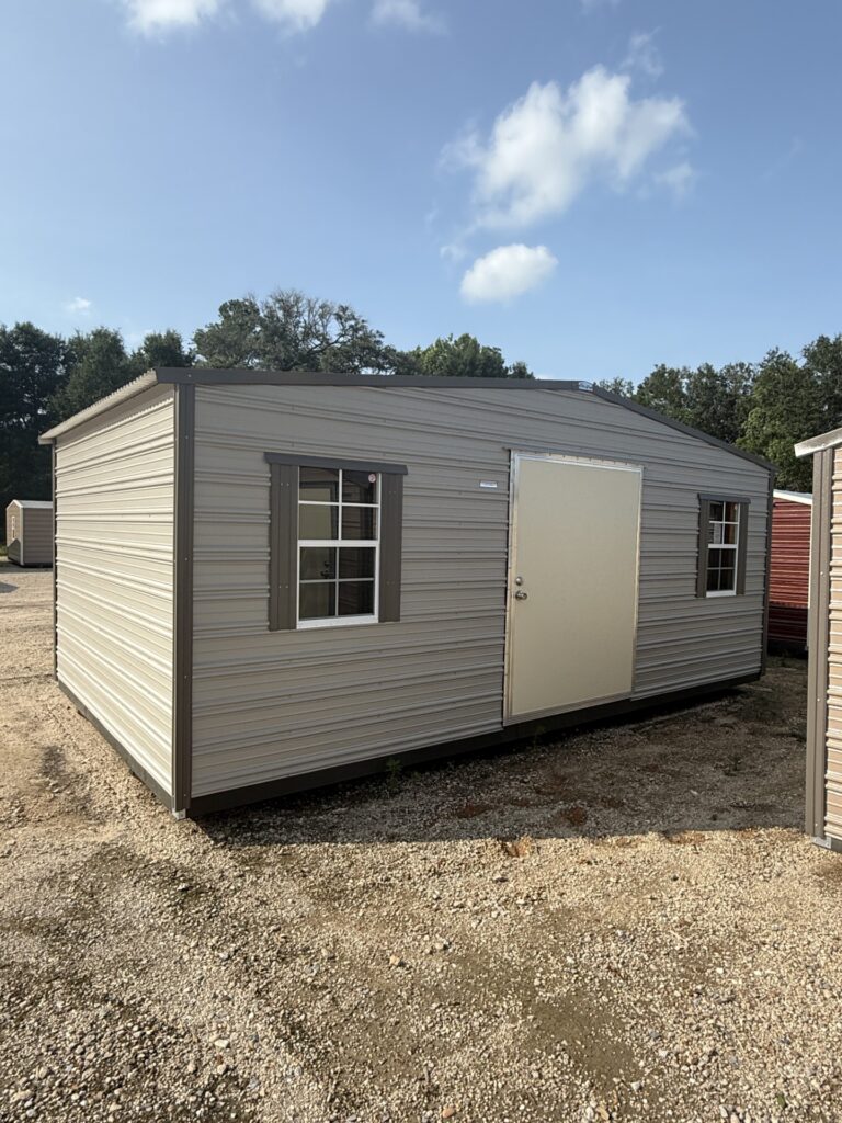 12X20 Shed with Ash Grey siding and Burnished Slate trim and a Standard roof