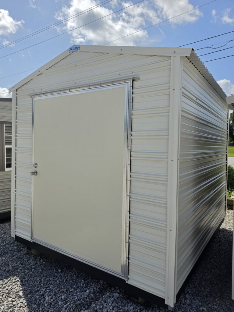 8X10 Shed with Colonial White siding and Colonial White trim and a Gable roof