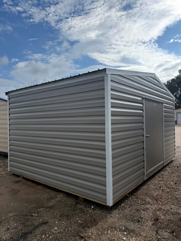 12X16 Shed with CLAY siding and WHITE trim and a Floridian roof